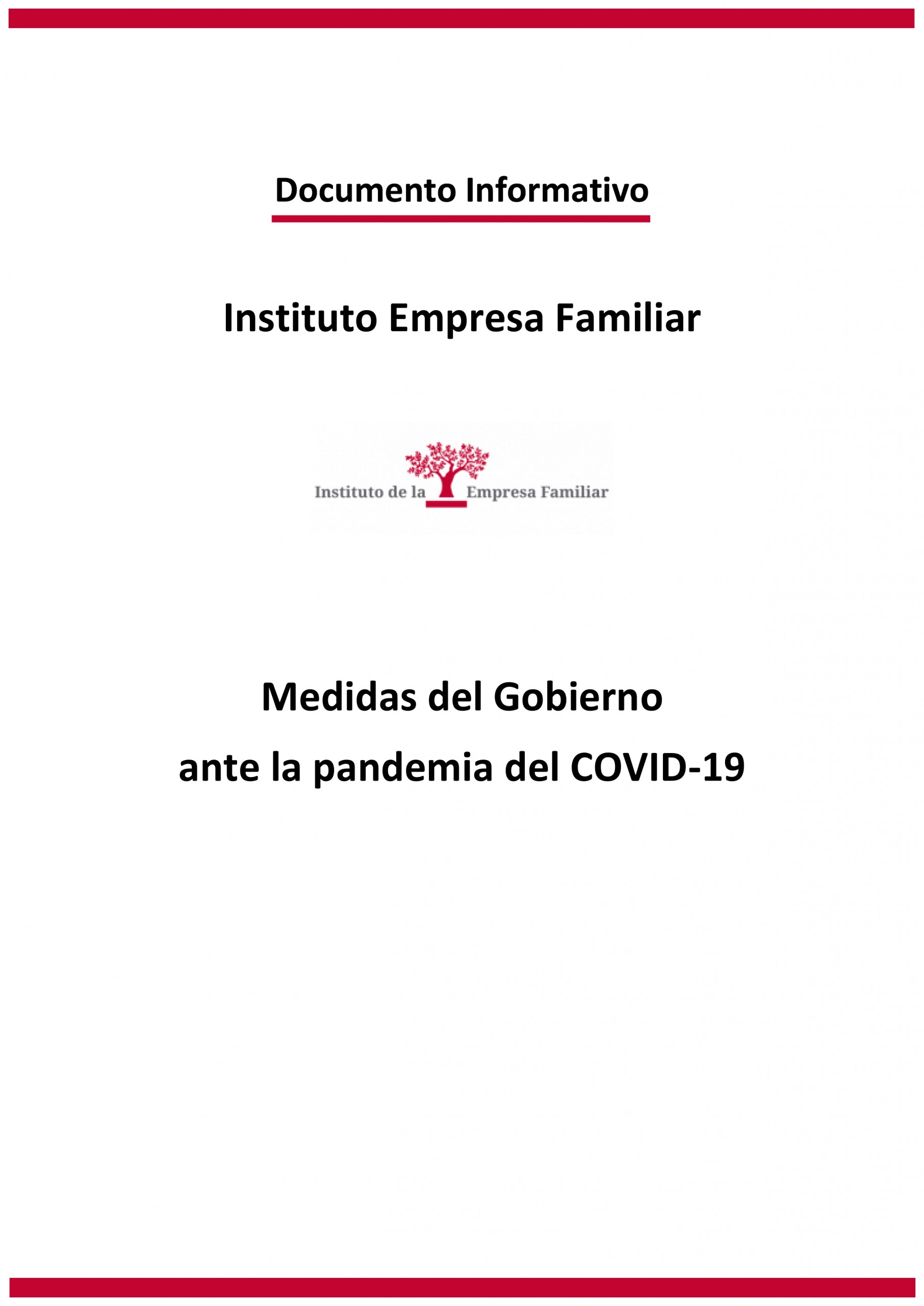 Medidas del Gobierno ante la pandemia del COVID-19