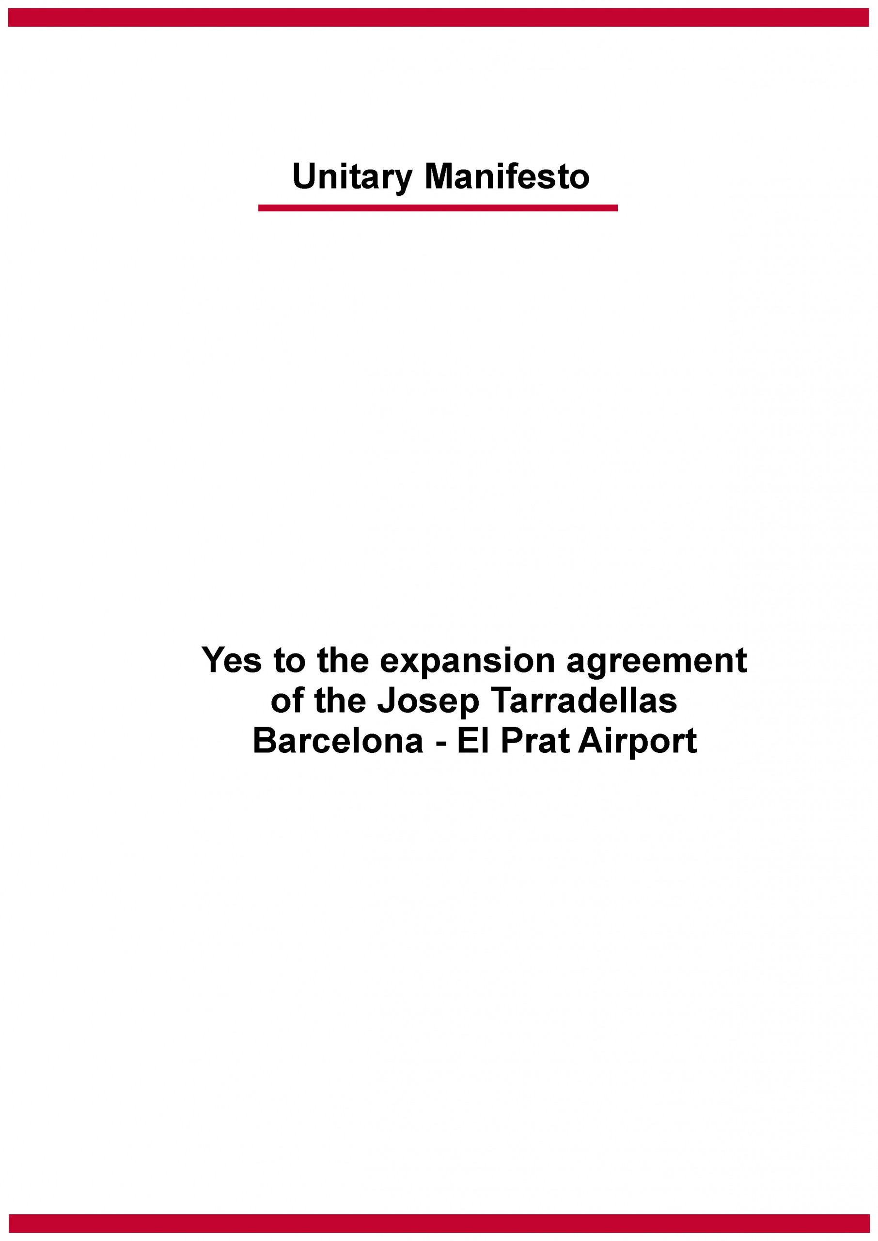 Manifesto “Yes to airport’s expansion agreement”